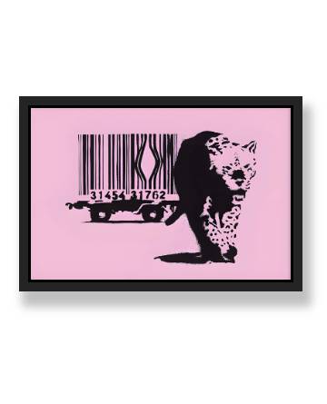BARCODE LEOPARD WALL ART