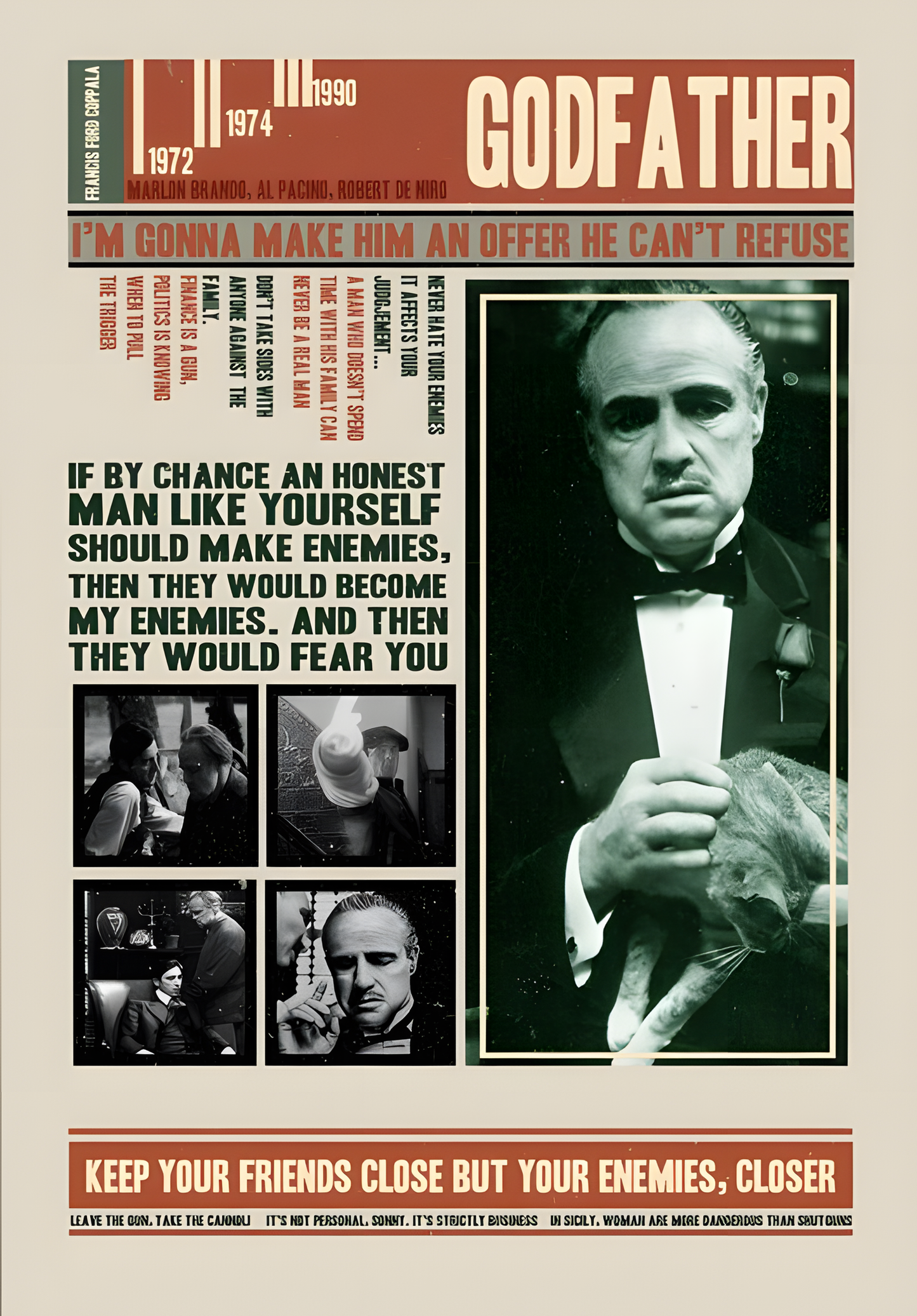 GODFATHER QUOTES WALL ART