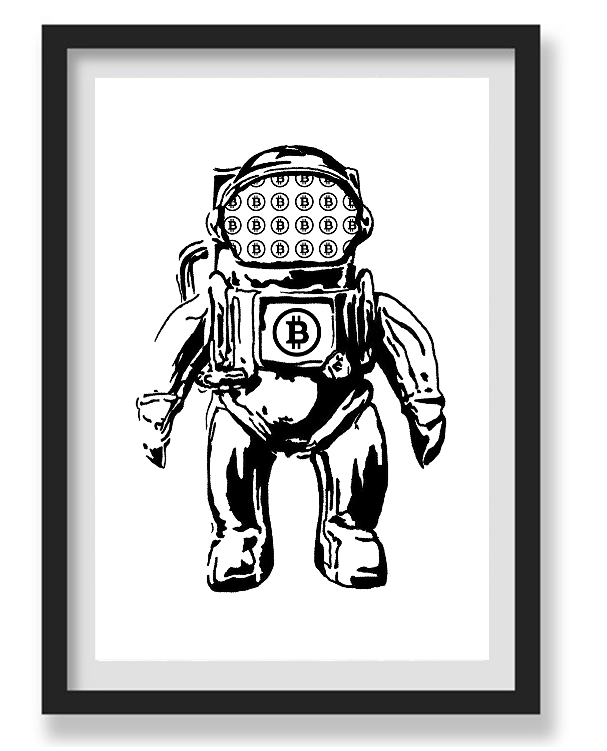 BTC SPACEMAN WALL ART
