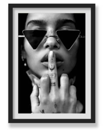 GIRL IN THE SHADES WALL ART