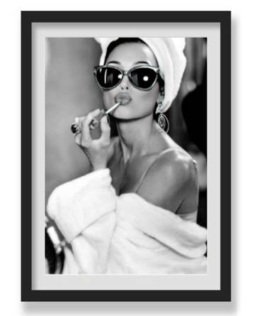 AUDREY HEPBURN BLACK & WHITE WALL ART