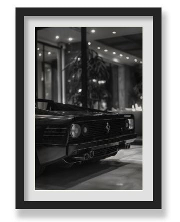 BLACK FERRARI 1 WALL ART