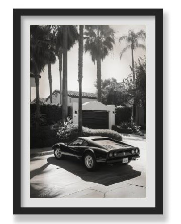 BLACK FERRARI 3 WALL ART