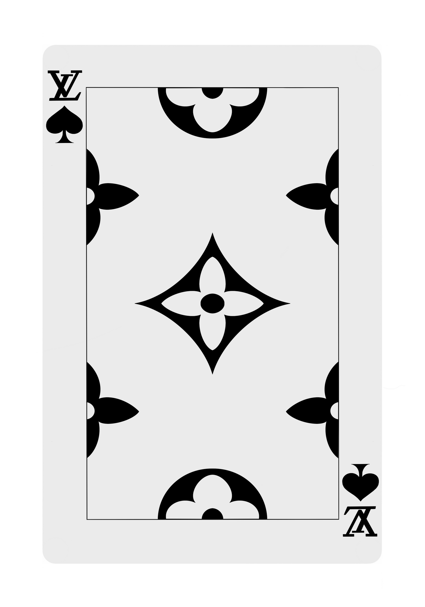 LV PLAYING CARD WALL ART