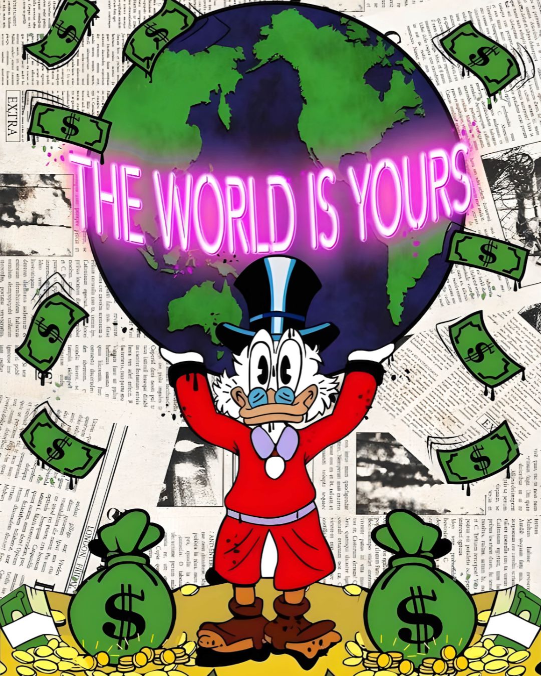 THE WORLD IS YOURS III WALL ART