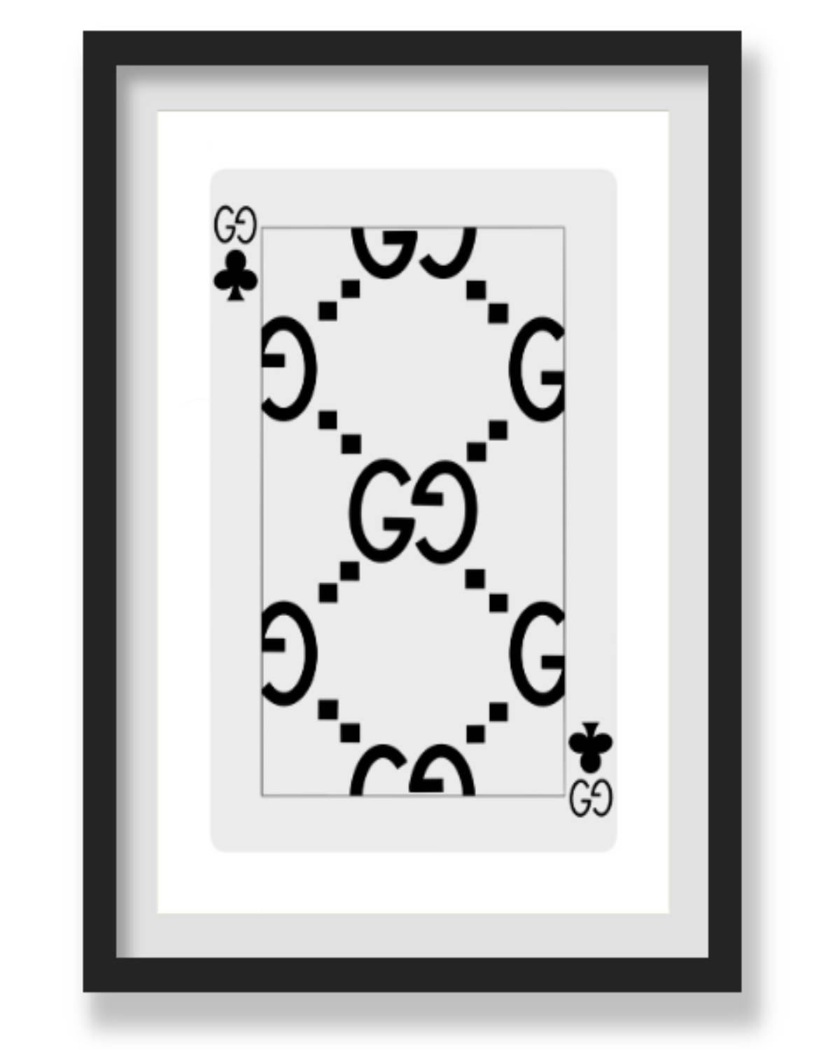 GG PLAYING CARD WALL ART