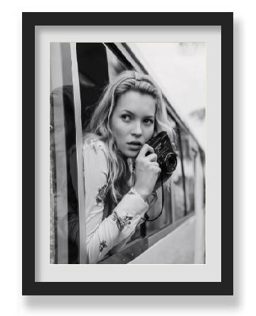 KATE MOSS BLACK & WHITE WALL ART