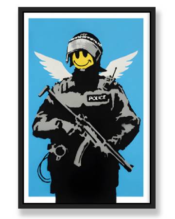 HAPPY FACE FLYING WALL ART