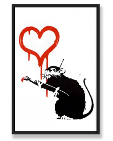 LOVE RAT WALL ART