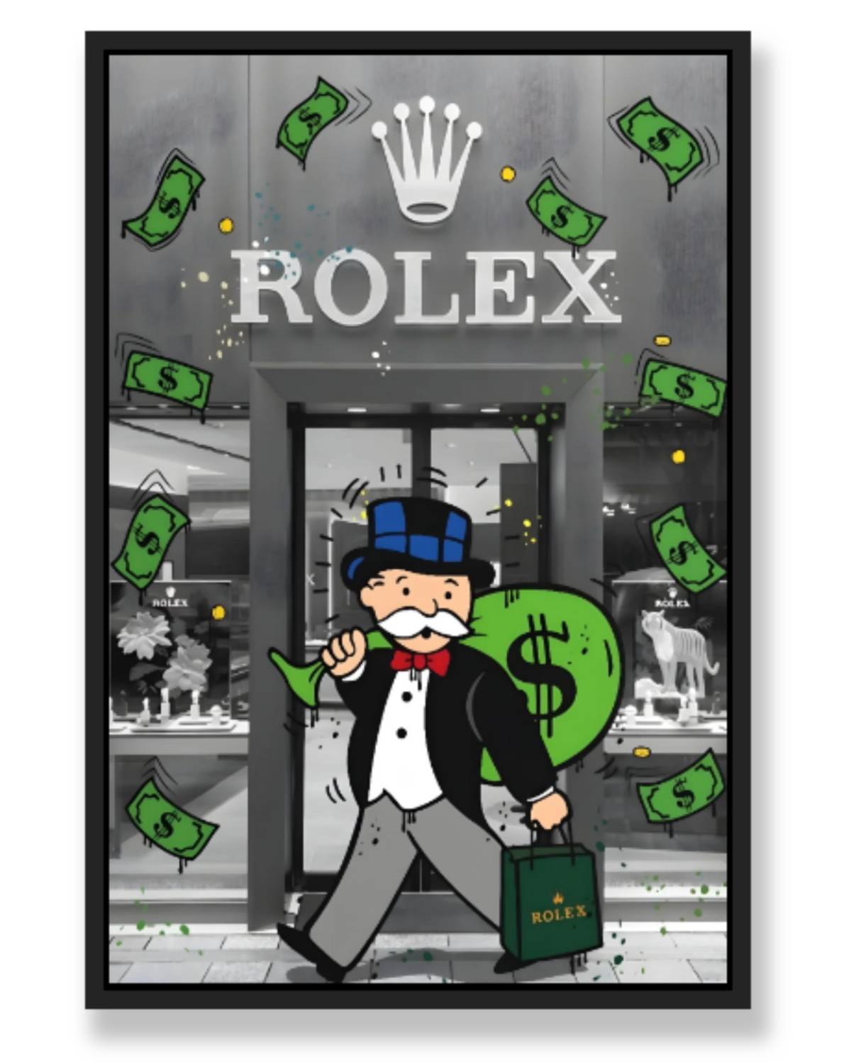 MONOPOLY ROLEX WALL ART