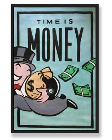 TIME IS MONEY WALL ART