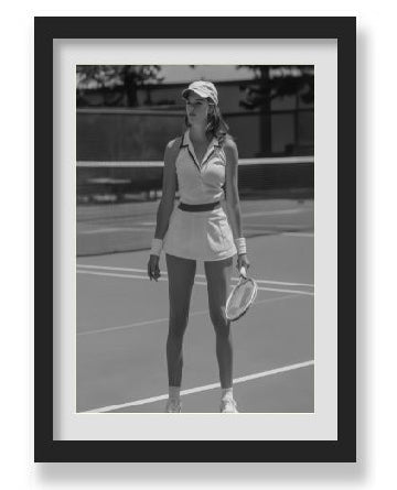 TENNIS BLACK & WHITE WALL ART