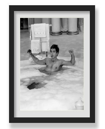TONY MONTANA BLACK & WHITE WALL ART