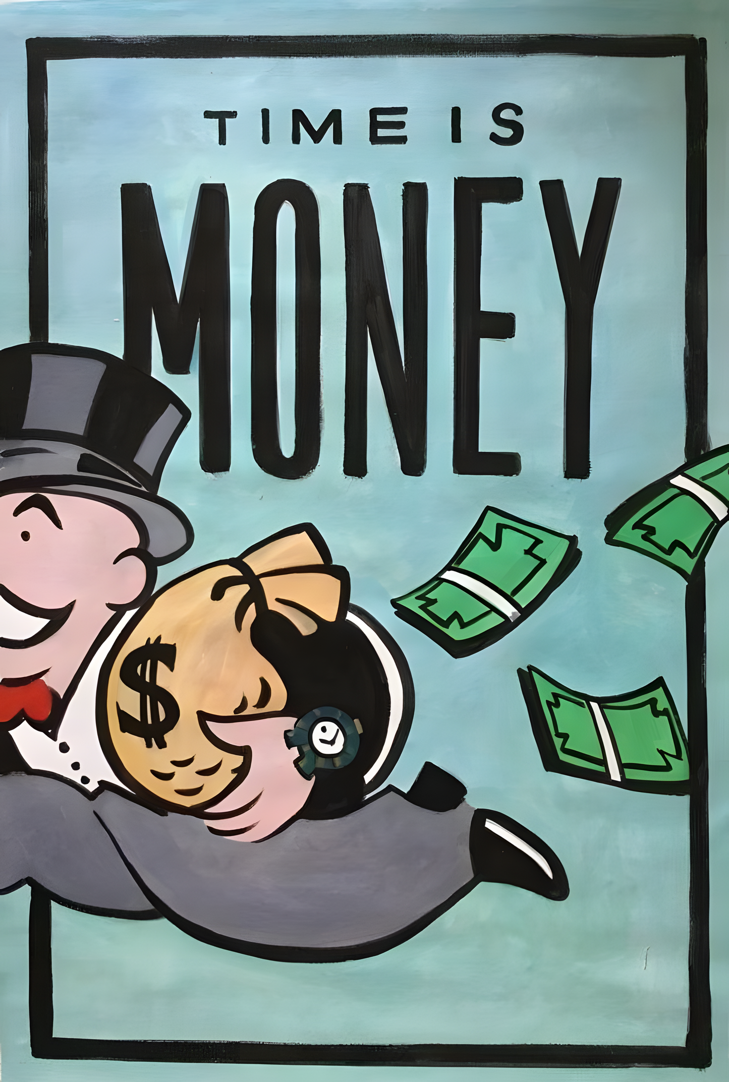 TIME IS MONEY WALL ART