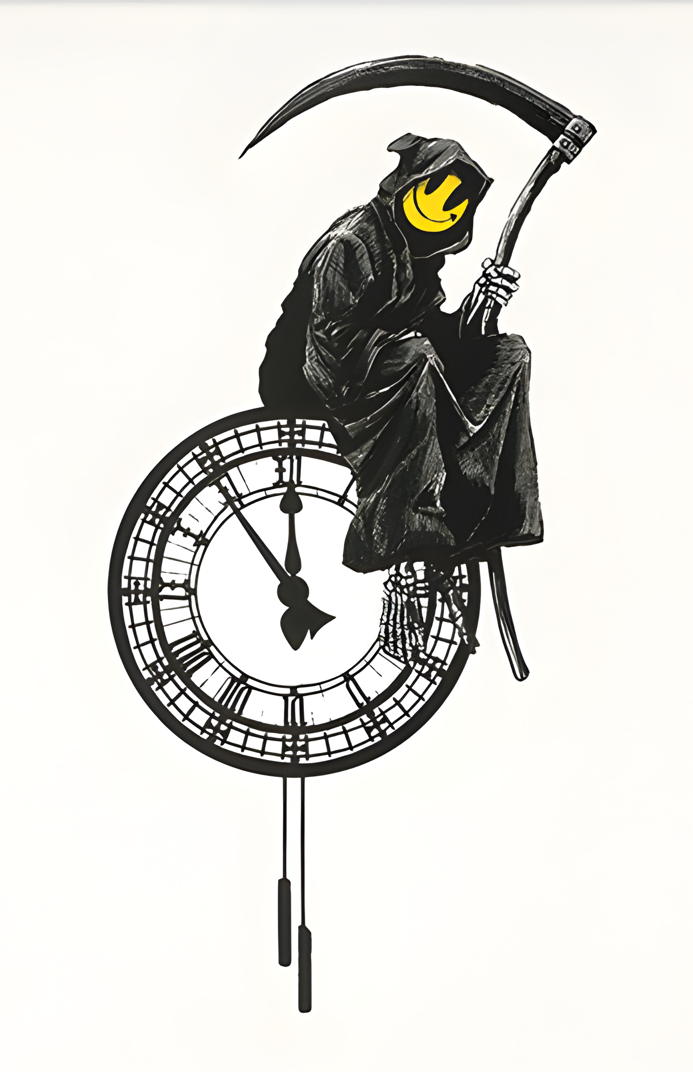 TIME GRIM REAPER WALL ART