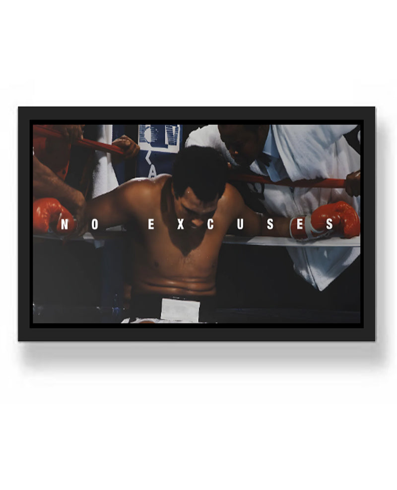 NO EXCUSES MUHAMMAD ALI WALL ART