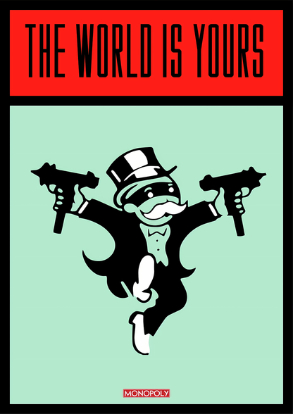 THE WORLD IS YOURS 2 CANVAS WALL ART