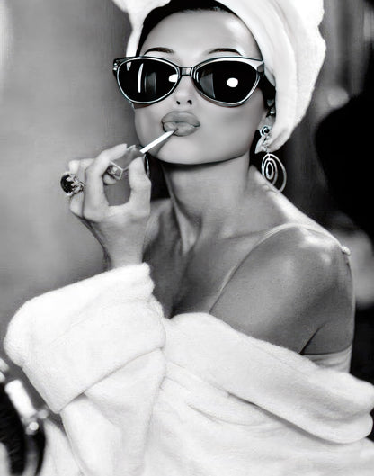 AUDREY HEPBURN BLACK & WHITE WALL ART