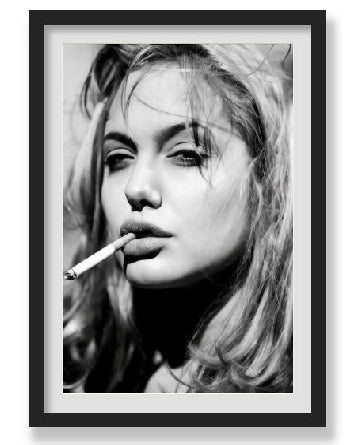 ANGELINA JOLIE BLACK & WHITE WALL ART