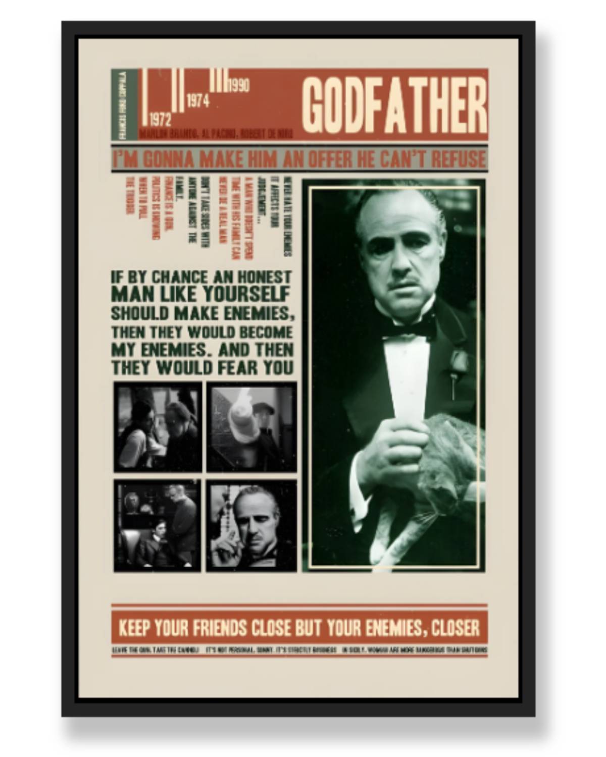 GODFATHER QUOTES WALL ART