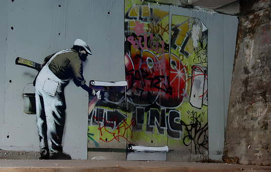GRAFFITI WALL PAPER WALL ART
