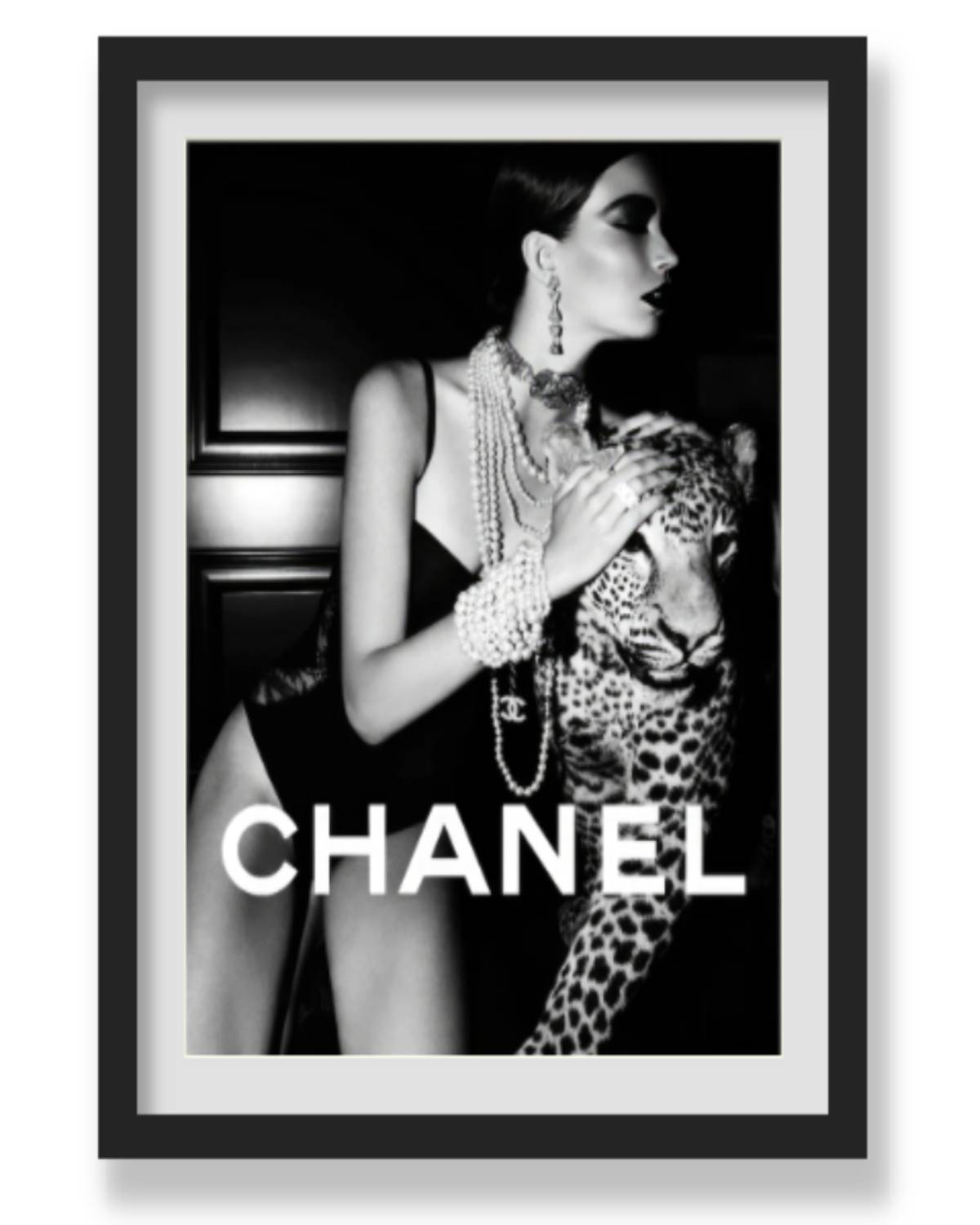 LADY & CHEETAH WALL ART