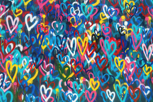 LOVE HEARTS WALL ART