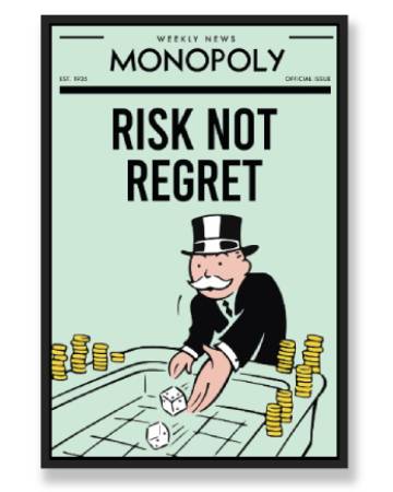 RISK NOT REGRET WALL ART