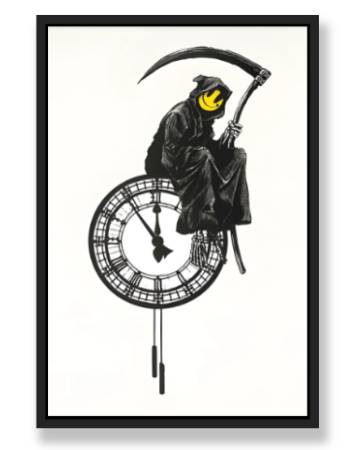 TIME GRIM REAPER WALL ART
