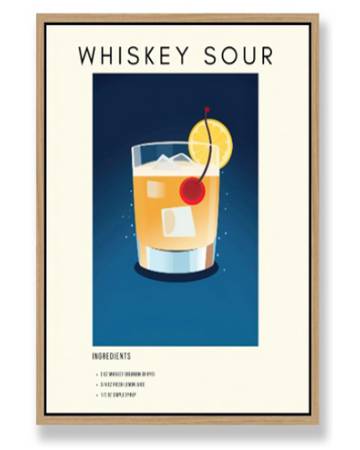 WHISKEY SOUR WALL ART