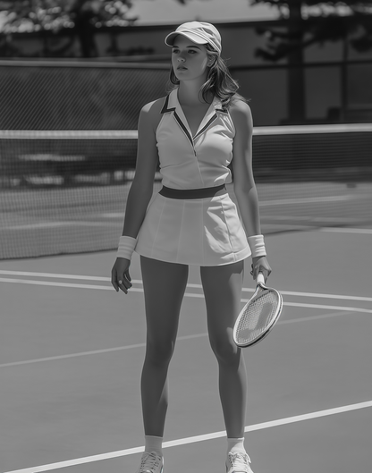 TENNIS BLACK & WHITE WALL ART