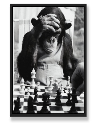 MONKEY X CHESS WALL ART
