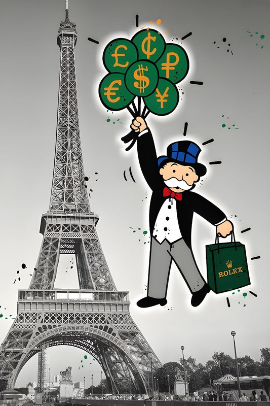MONOPOLY IN PARIS WALL ART