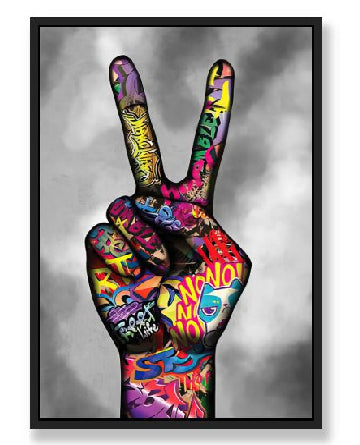 PEACE GRAFFITI WALL ART
