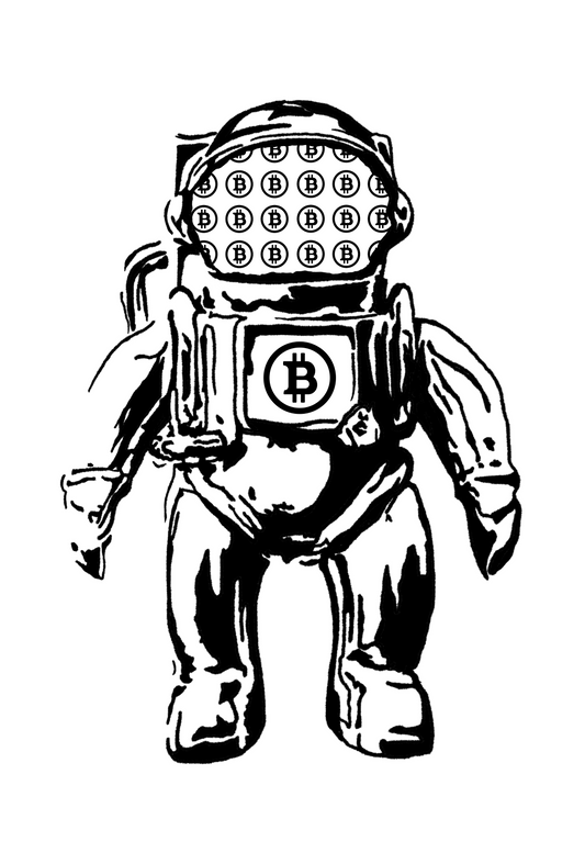 BTC SPACEMAN WALL ART
