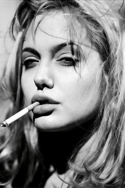 ANGELINA JOLIE BLACK & WHITE WALL ART