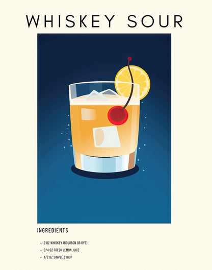 WHISKEY SOUR WALL ART